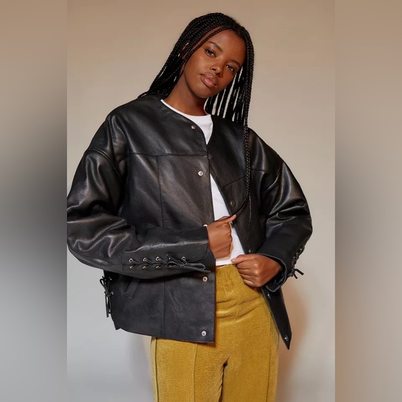 Free People Deadwood Canoo Leather Jacket - Picture 1 of 8